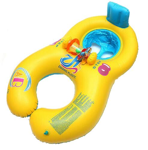 Parent-Child Double Interactive Mother-Child Circle Multicolor Inflatable Children's Swimming Ring Pool Accessories