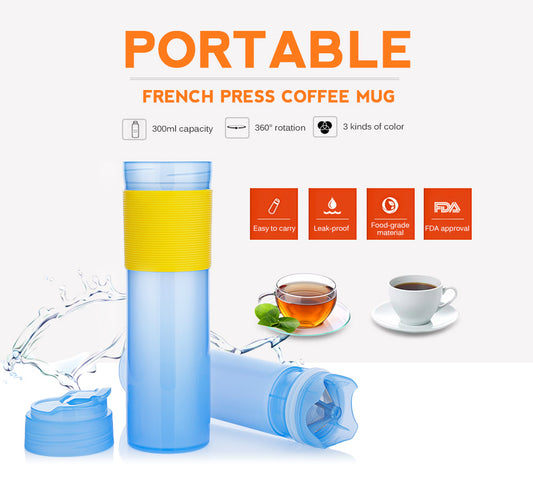 Portable French Press Coffee Travel Mug