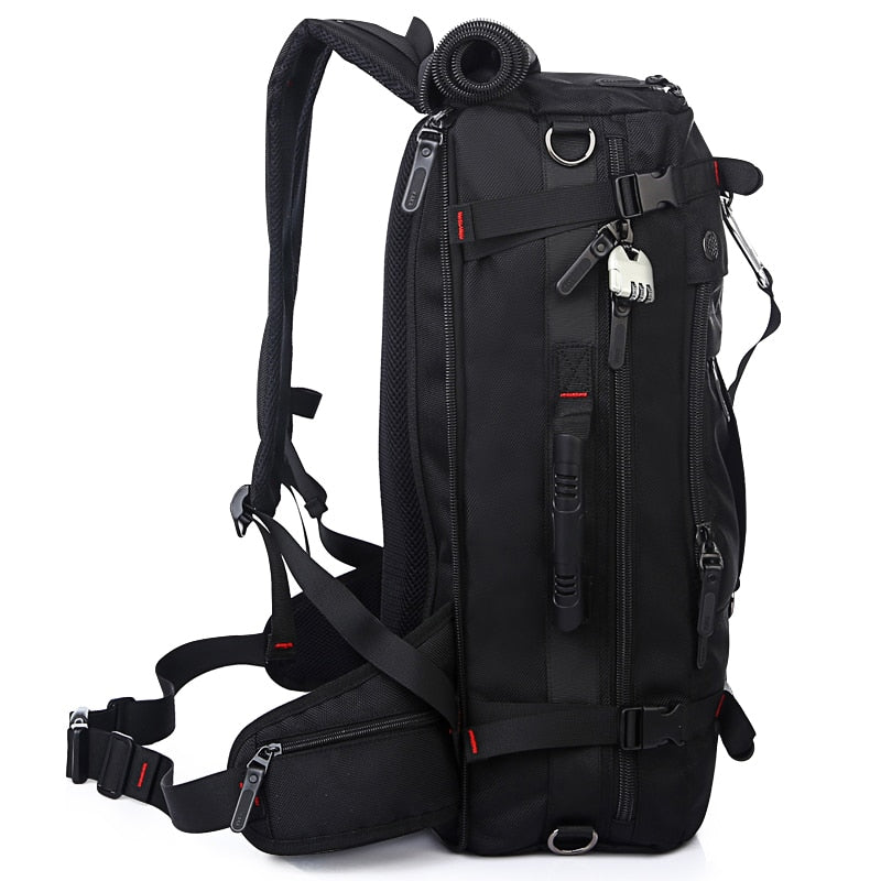 KAKA Men Backpack Travel Bag Large Capacity Versatile Utility Mountaineering Multifunctional Waterproof Backpack Luggage Bag