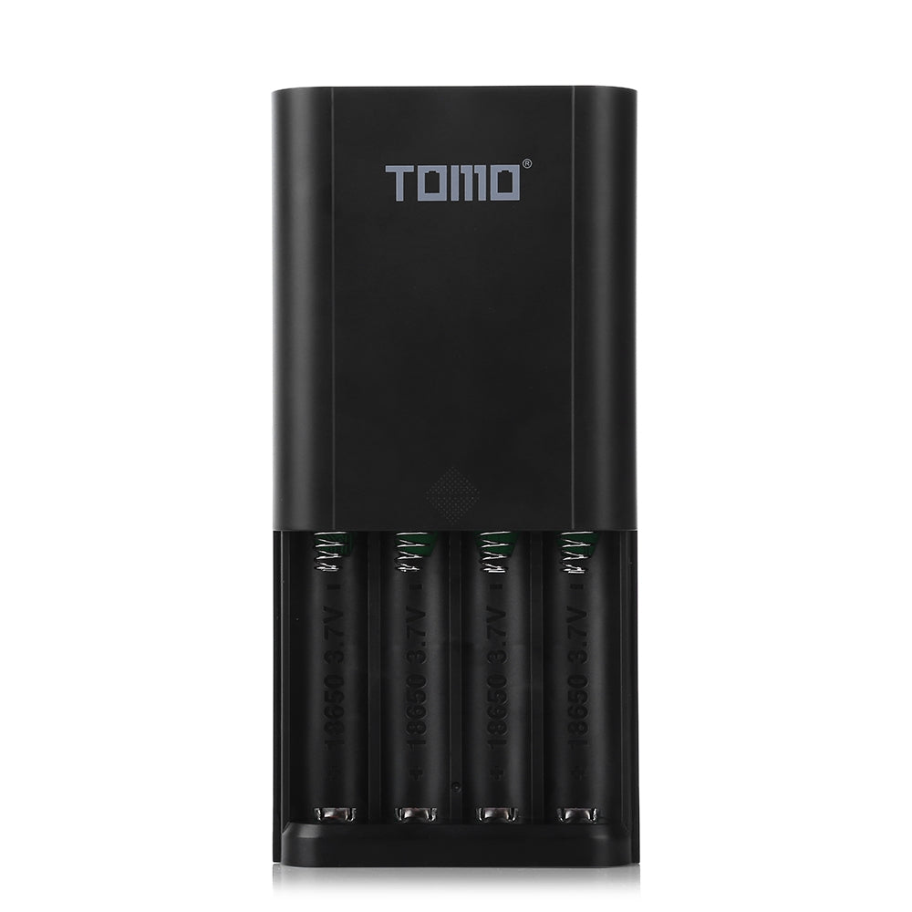 TOMO S4 DIY Smart Power Bank 4 x 18650 Li-ion Battery Type-C Micro USB 8 Pin Input Dual Output Charger