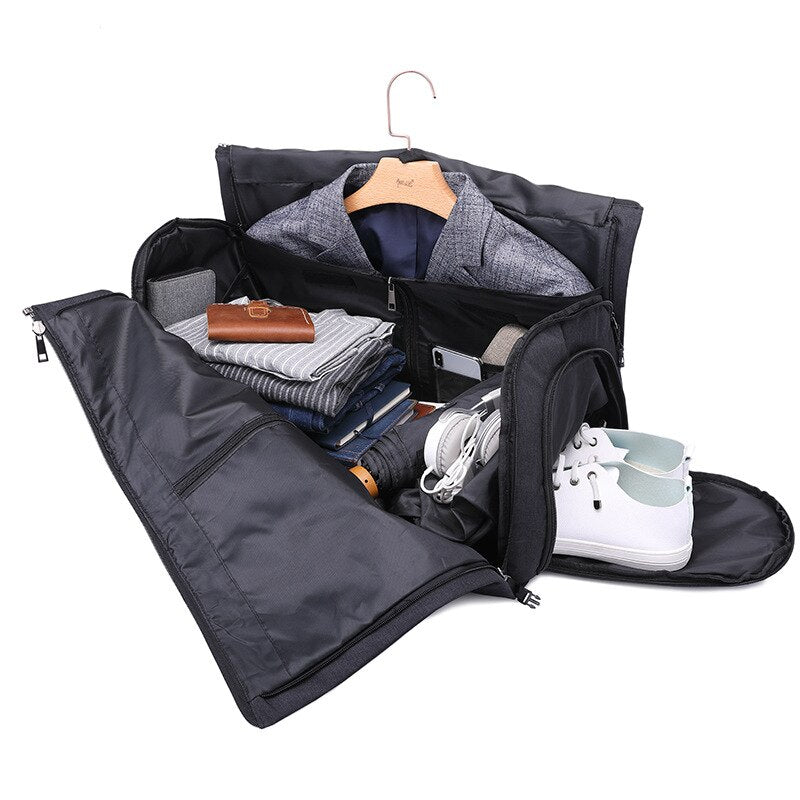 Travel Garment Bag Duffel Bag with Shoulder Strap Business Handbags Multiple Pockets Carry on Hanging Suitcase Clothing