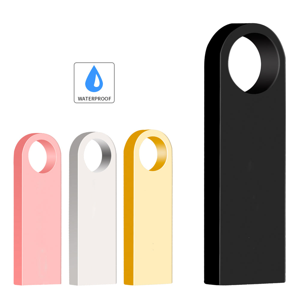 Usb flash drive 32 GB 3.0 metal pen drive 64GB pendrive 16GB 8GB 4GB 128GB silver key flash drive waterproof custom NO logo