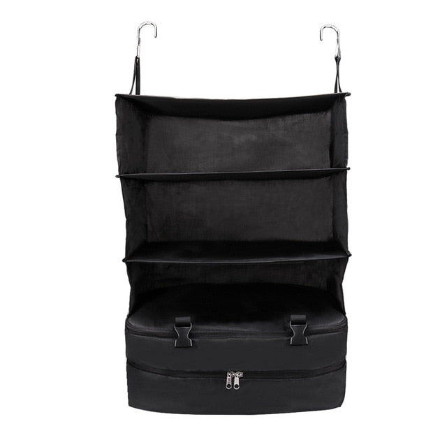 Multifunctional Clothing Storage Bag - Portable Luggage System - 3 Shelves