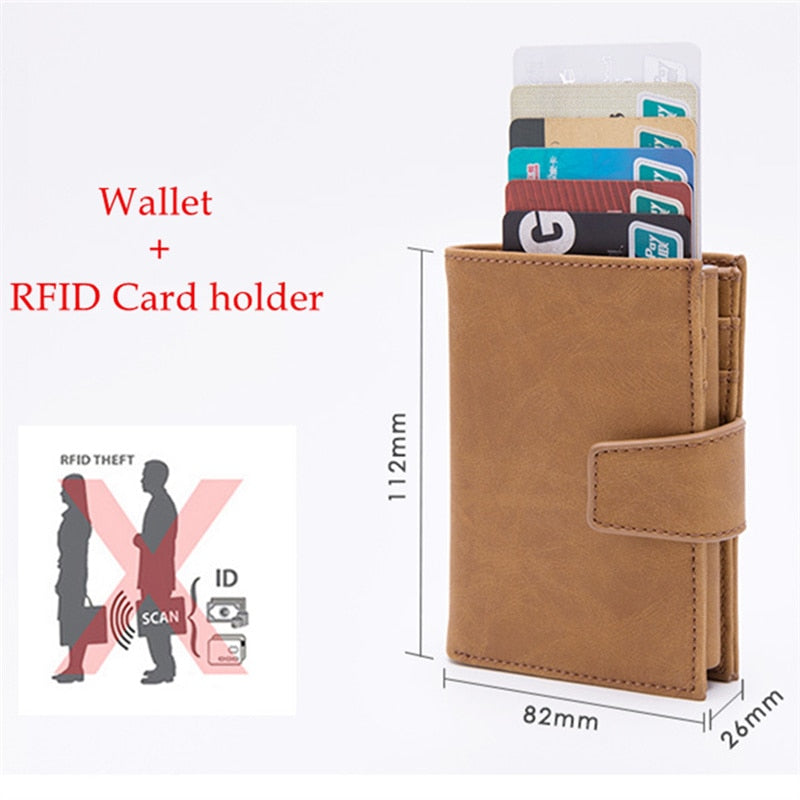 RFID Card Holder And Minimalist Wallet Metal Men Women Single Box Aluminium Blocking Holder for Cards