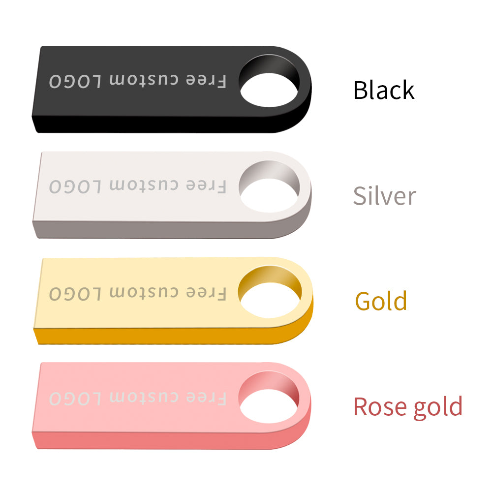 Usb flash drive 32 GB 3.0 metal pen drive 64GB pendrive 16GB 8GB 4GB 128GB silver key flash drive waterproof custom NO logo