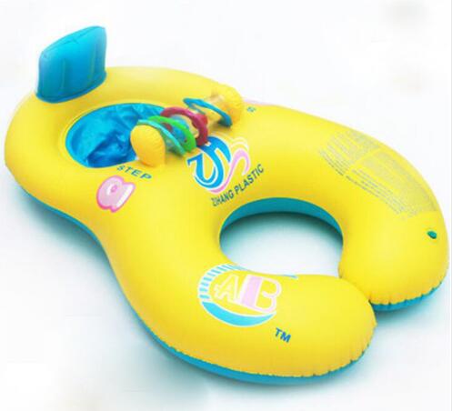 Parent-Child Double Interactive Mother-Child Circle Multicolor Inflatable Children's Swimming Ring Pool Accessories