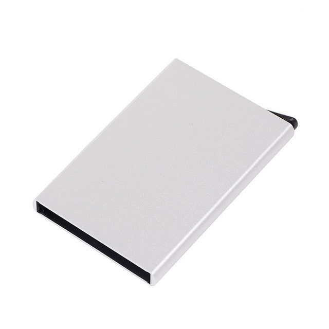 Anti Rfid Blocking Automatic Credit Card Holder Aluminum Metal Case To Protect Credit Cards Rfid Card Protection Bank Cardholder
