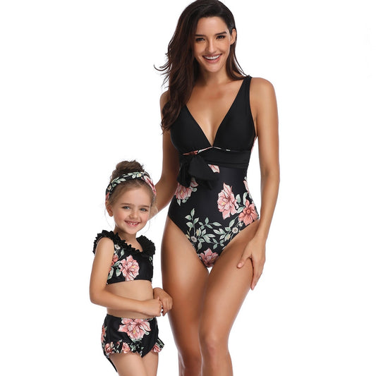 Mother And Daughter Swimsuit Bikini Swimwear Family Matching Clothes