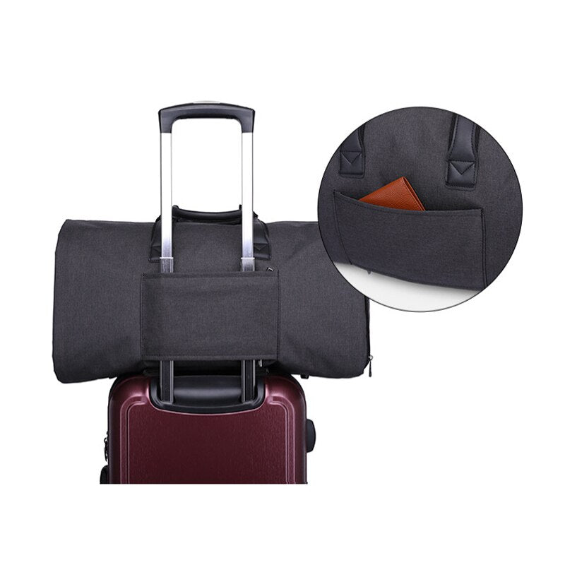 Travel Garment Bag Duffel Bag Capacity Clothes Suit Tie Tote Pouch Garment Shoe