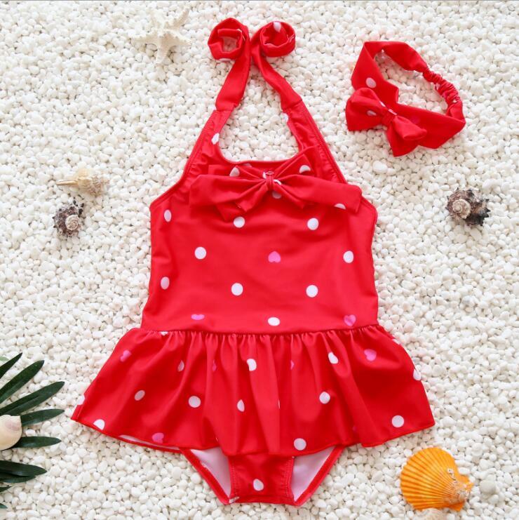 Children's Swimwear One Piece Solid Patchwork Bodysuit Children Beachwear Sports Swim Suit Bathing Suit