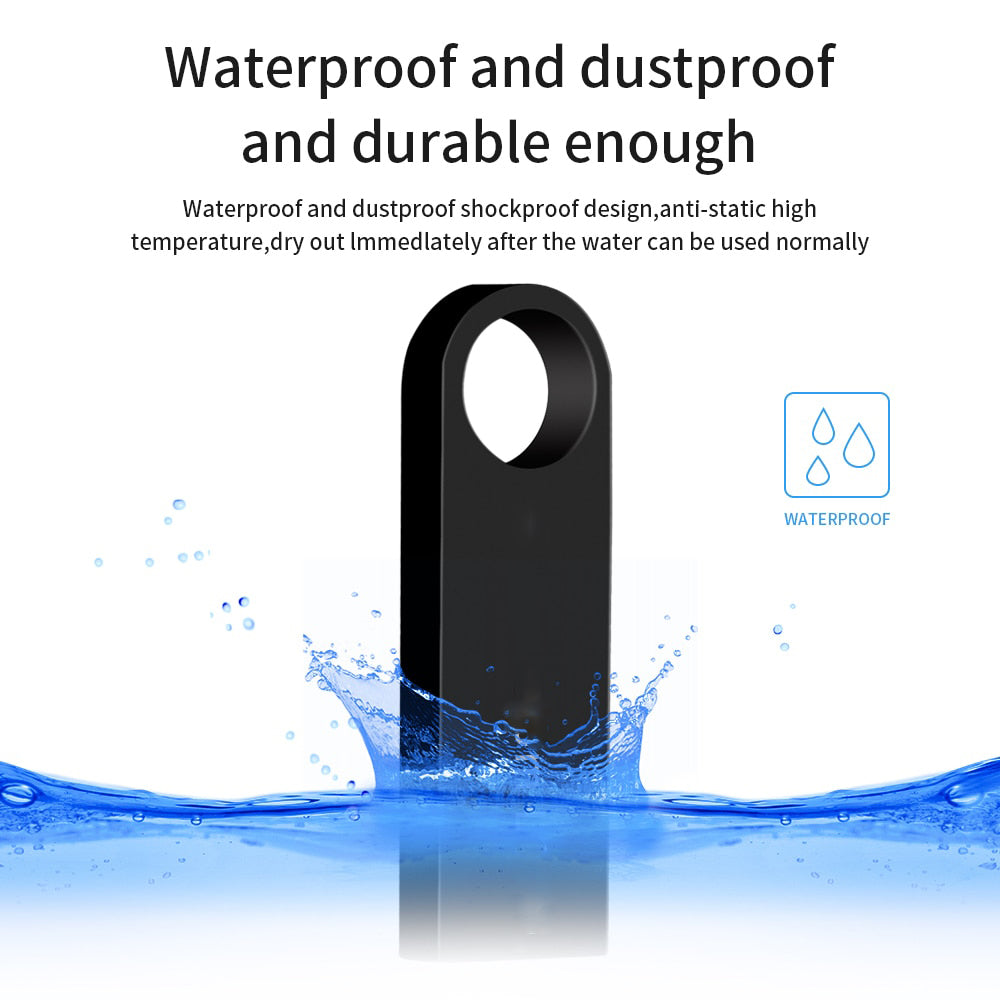 Usb flash drive 32 GB 3.0 metal pen drive 64GB pendrive 16GB 8GB 4GB 128GB silver key flash drive waterproof custom NO logo