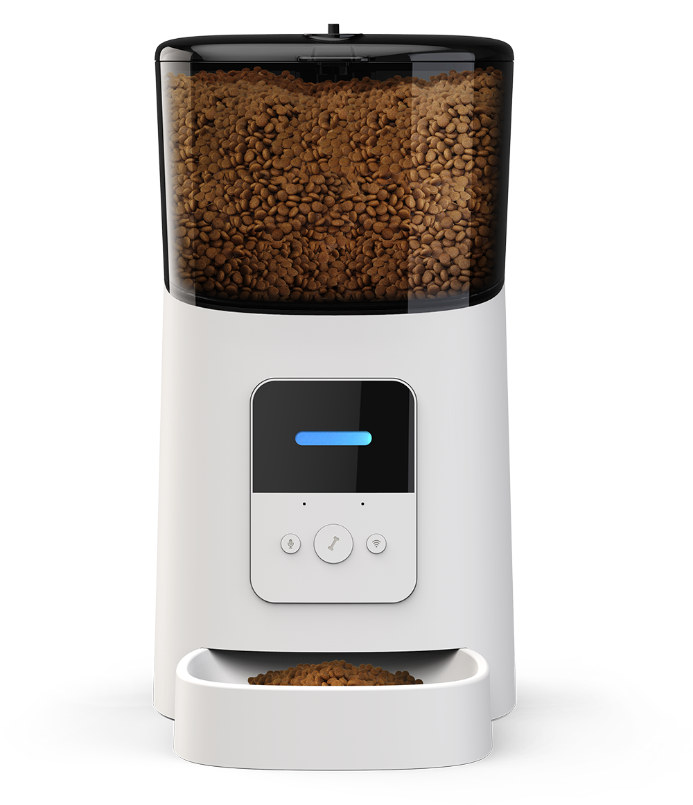 Smart Feed Automatic Dog and Cat Feeder Wi-Fi Enabled Pet Feeder Smartphone App for iPhone Voice Recorder and Programmable feed
