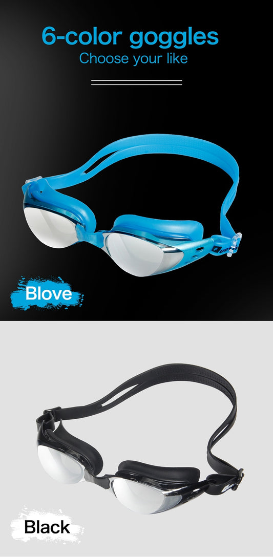 Men Women Swim Glasses Anti Fog UV Protection Swim Eyewear Professional Electroplate Waterproof Swimming Goggles