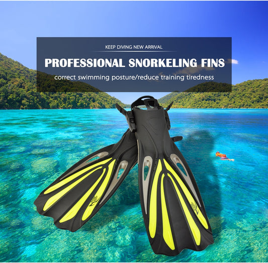 Open Heel Scuba Diving Long Fins Adjustable Snorkeling Swim Flippers Special For Diving Boots Shoes Monofin Gear