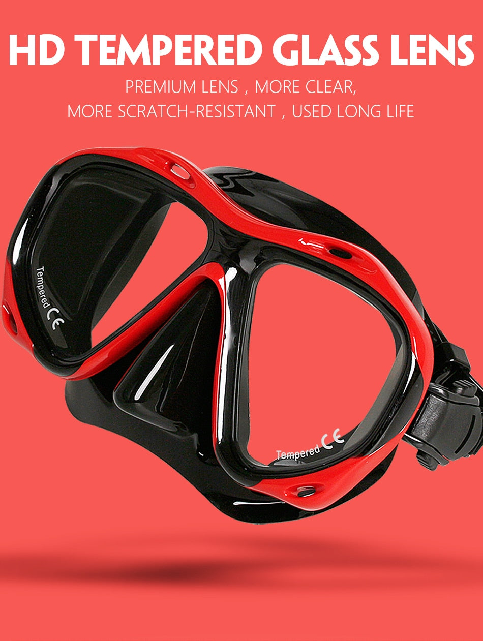 Underwater Hunting Diving Mask Scuba Free Diving Snorkeling Mask Flexible Silicone Large Frame Glasses