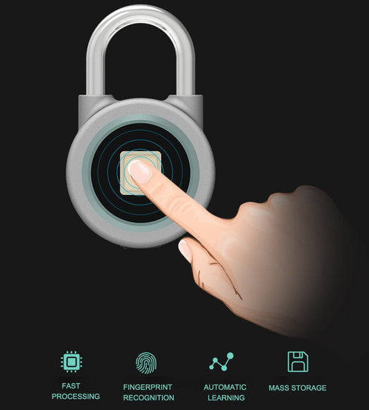 Fingerprint Smart Keyless Lock Waterproof APP Button Password Unlock Anti-Theft Padlock Door Lock