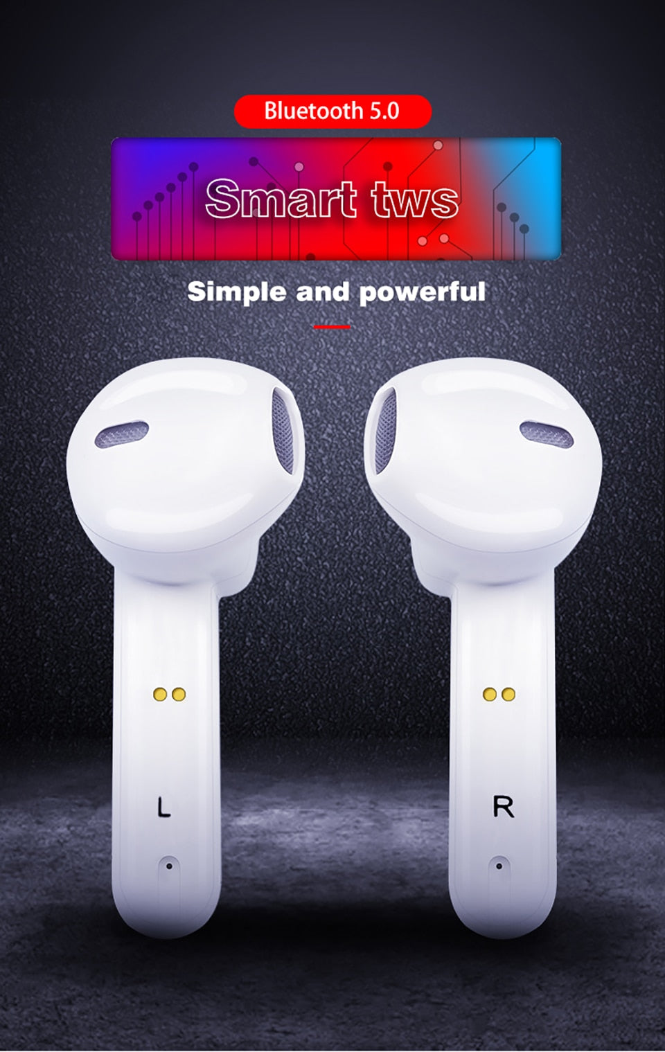 TWS Bluetooth Earphones HD Stereo Wireless Headphones Touch Control Noise Cancelling Gaming Headset Microphone for sport