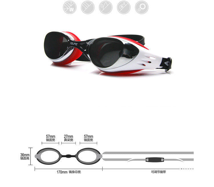 Men Women Swim Goggles Anti Fog UV Protection Swim Eyewear Electroplate Waterproof Swim Glasses With Box