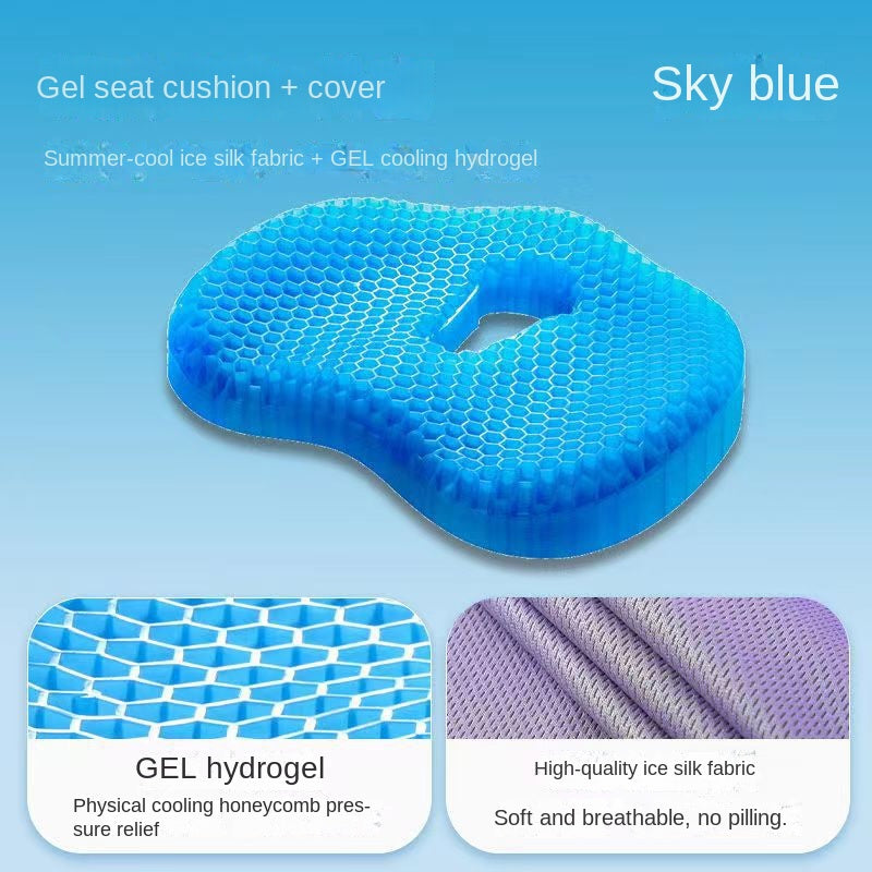 Jelly Honeycomb Silicone Cooling Chair Cushion