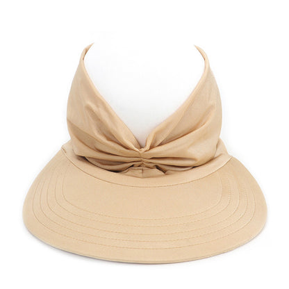 Summer Hat women's Sun Visor Sun Hat Anti-ultraviolet Elastic Hollow Top Hat