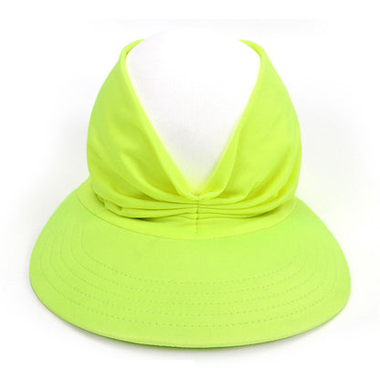 Summer Hat women's Sun Visor Sun Hat Anti-ultraviolet Elastic Hollow Top Hat