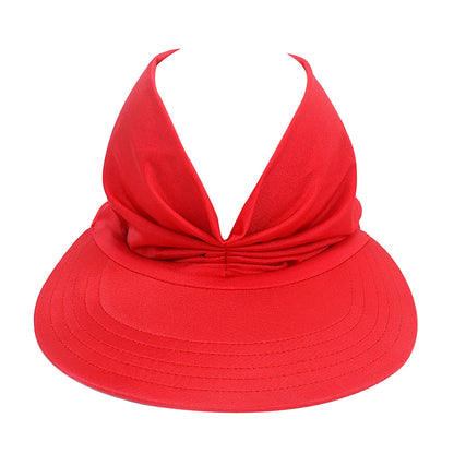 Summer Hat women's Sun Visor Sun Hat Anti-ultraviolet Elastic Hollow Top Hat