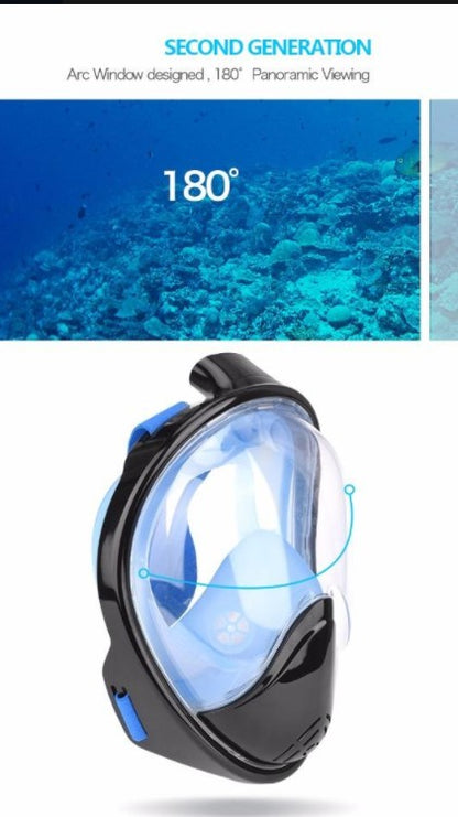 full-face snorkeling mask panorama anti-fog drain swimming snorkeling diving mask