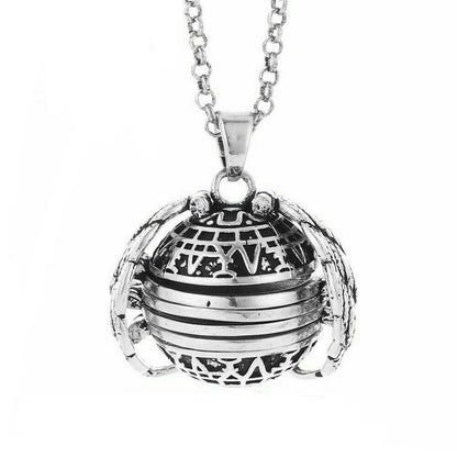 Expanding Photo Locket Necklace Pendant Angel Wings Gift Jewelry Decoration