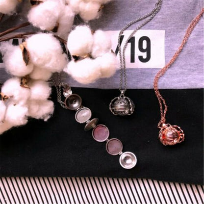 Expanding Photo Locket Necklace Pendant Angel Wings Gift Jewelry Decoration